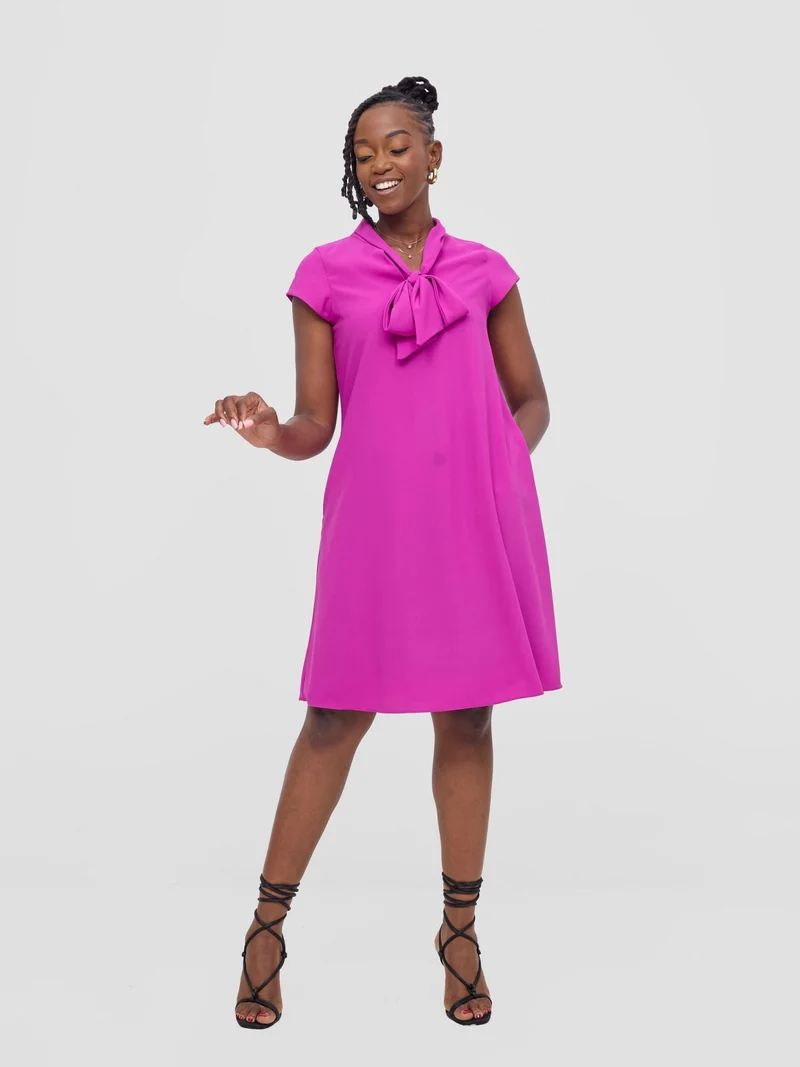 Vivo Niari Tent Dress in Crepe - Light Purple