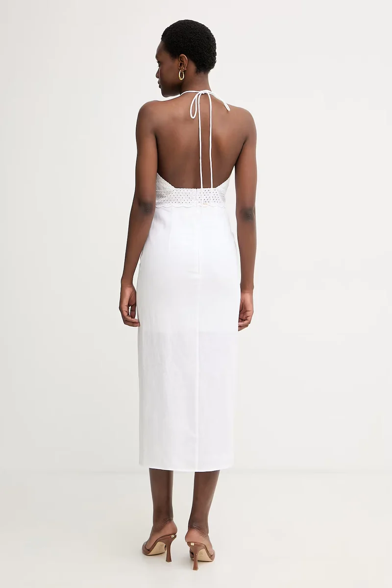 Robe midi à broderies anglaises