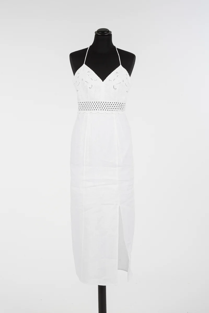 Robe midi à broderies anglaises