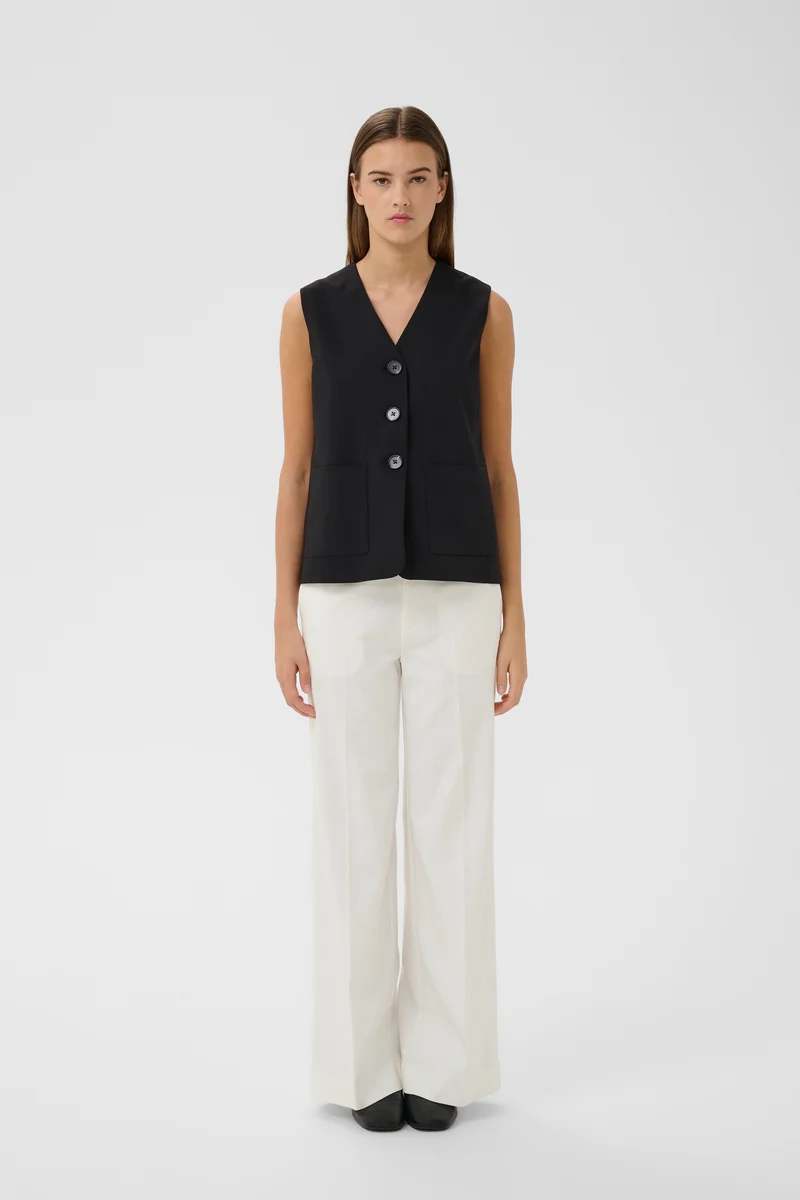 Pantalon large taille lisse Zella