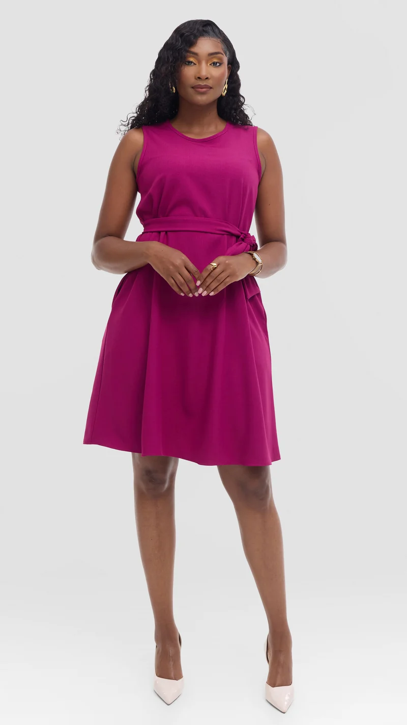 Vivo Niari Sleeveless Tent Dress in Crepe - Light Purple