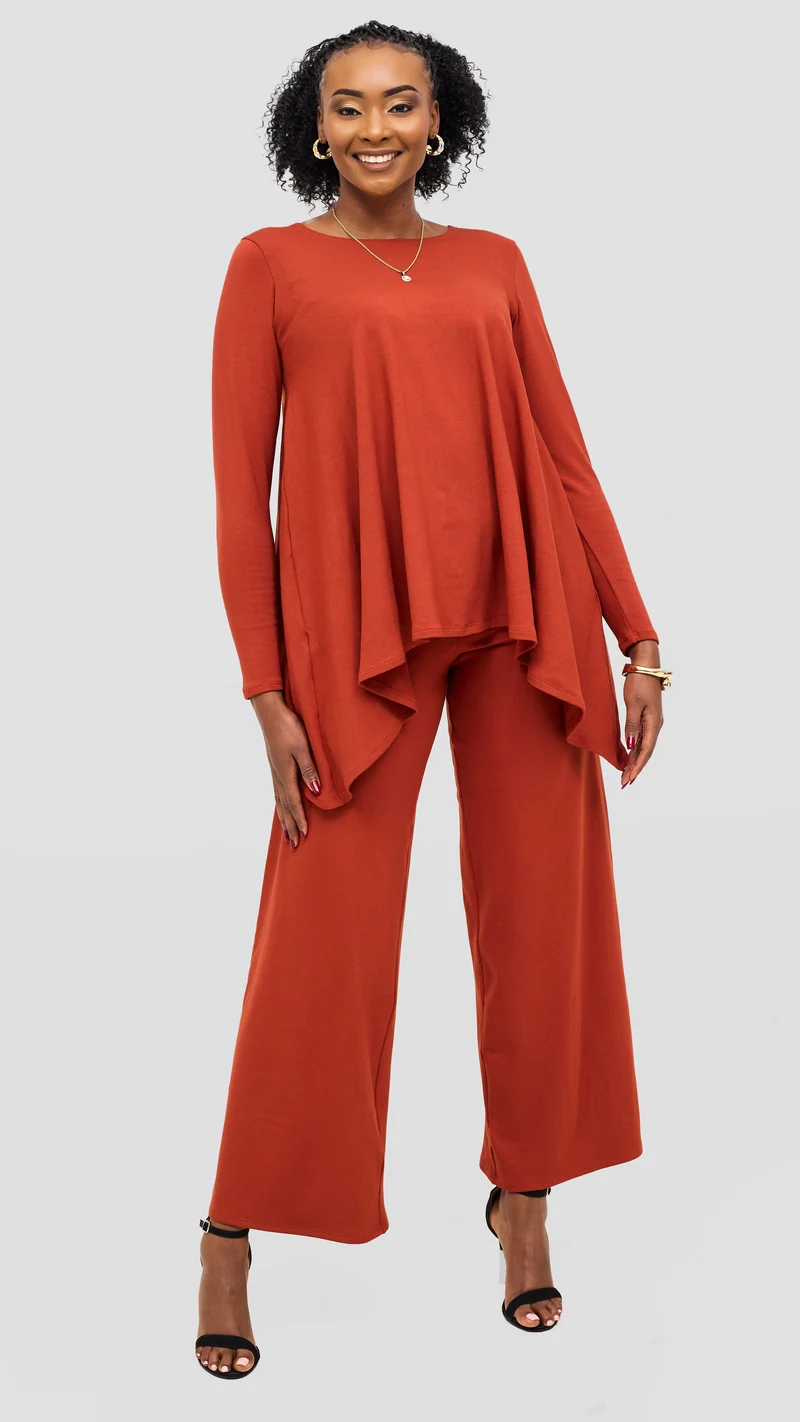Vivo Tanda Palazzo Pants - Rust