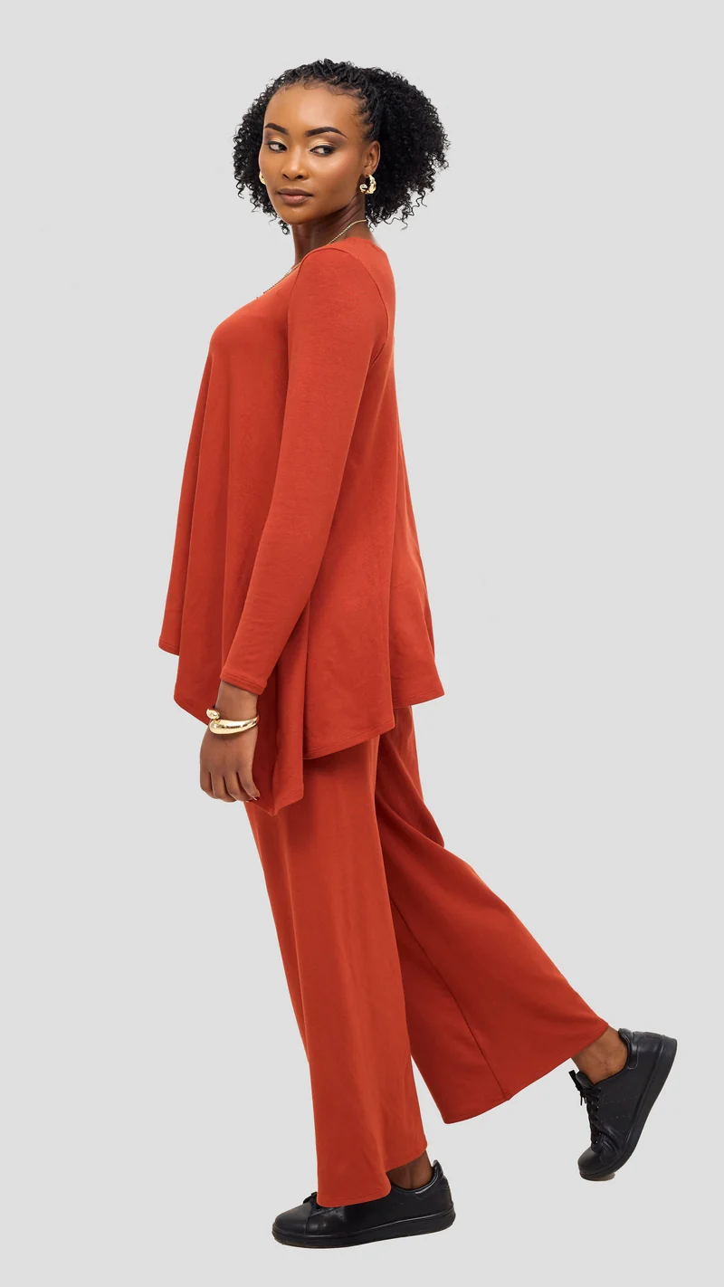 Vivo Tanda Palazzo Pants - Rust