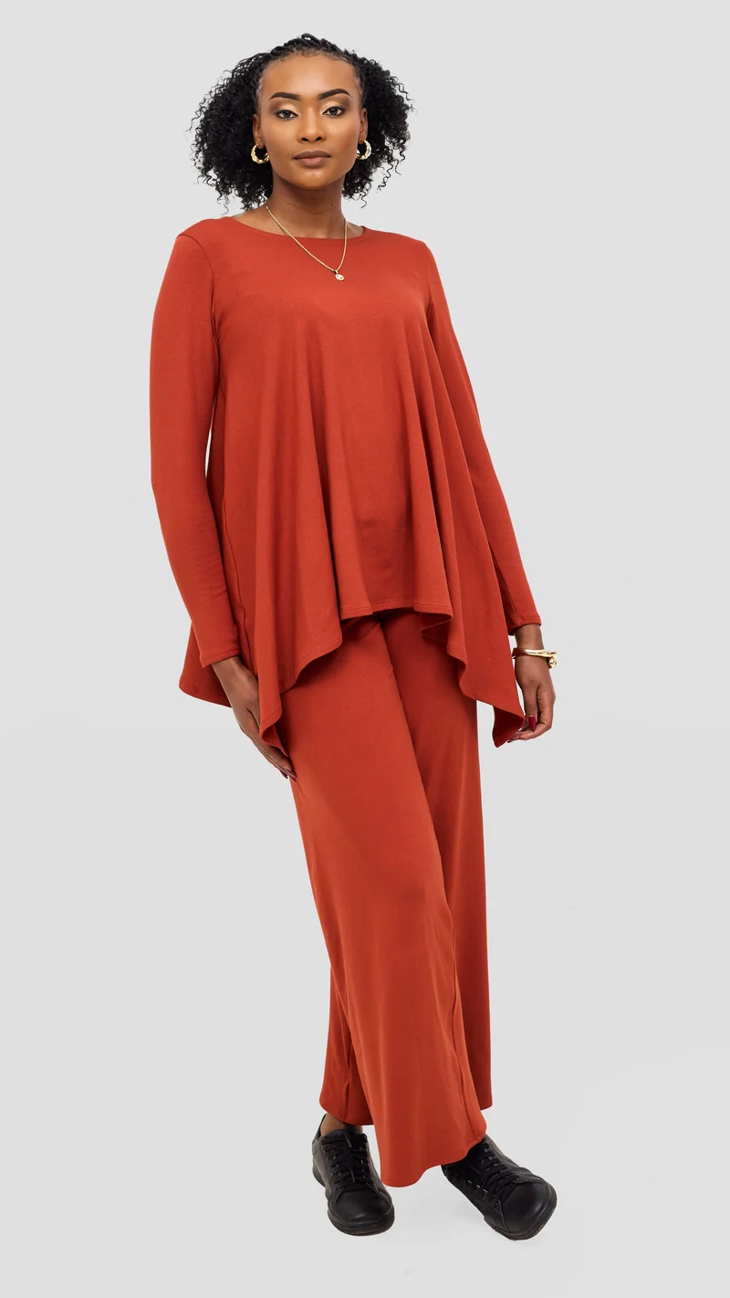 Vivo Tanda Palazzo Pants - Rust