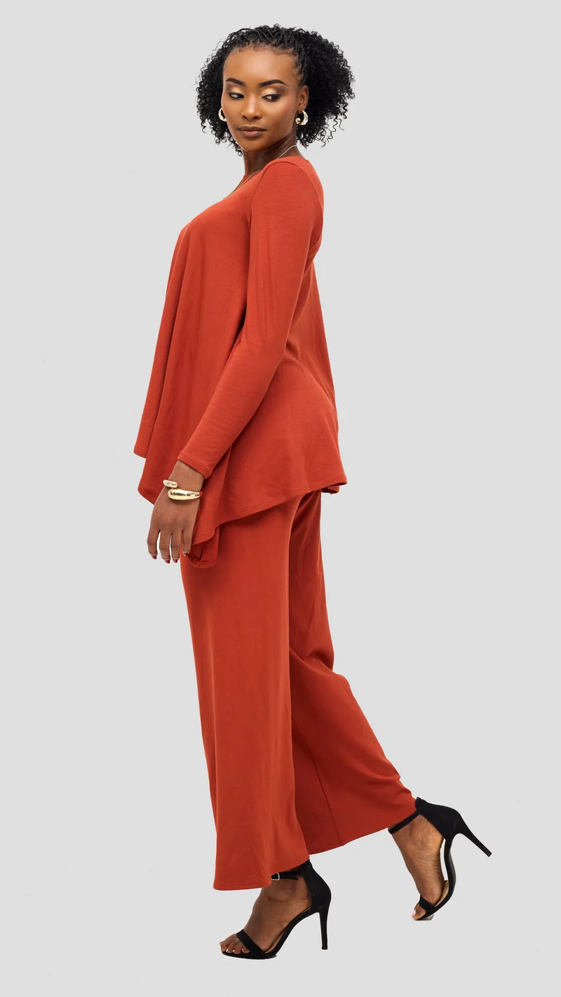 Vivo Tanda Palazzo Pants - Rust