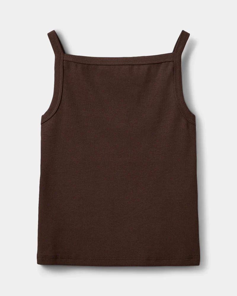 Camisole Bree côtelé à encolure droite