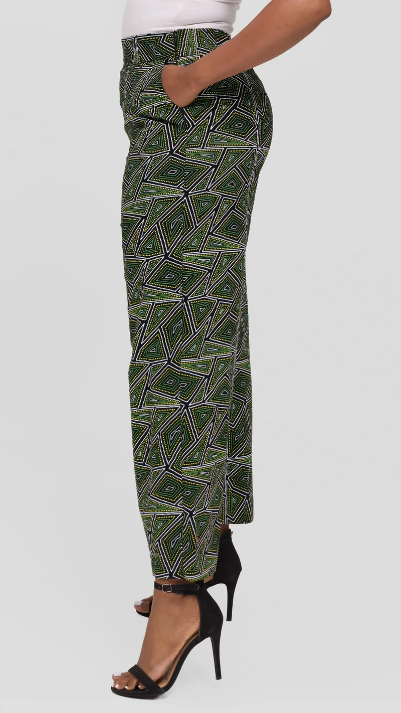 Vivo Elastic Waist Wide Leg Pants in Kitenge - Enzi Print