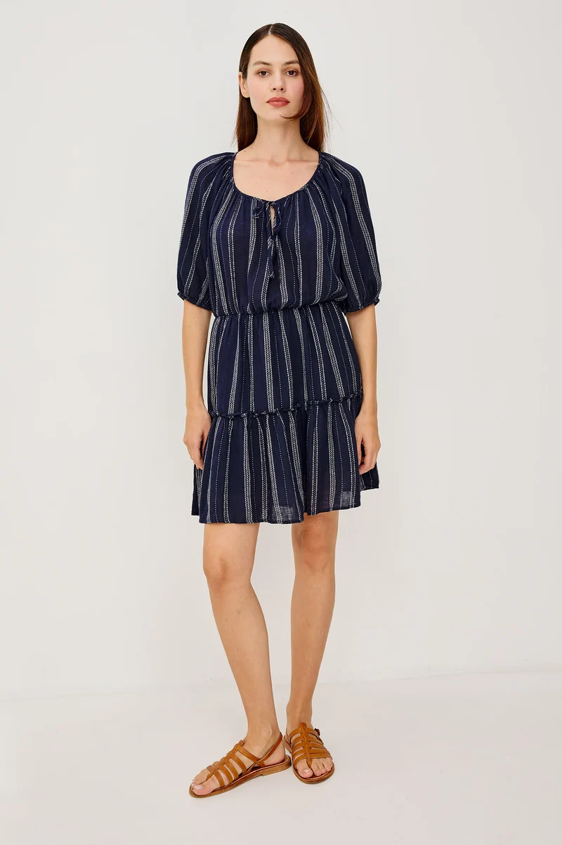 Robe courte à manches bouffantes Saba