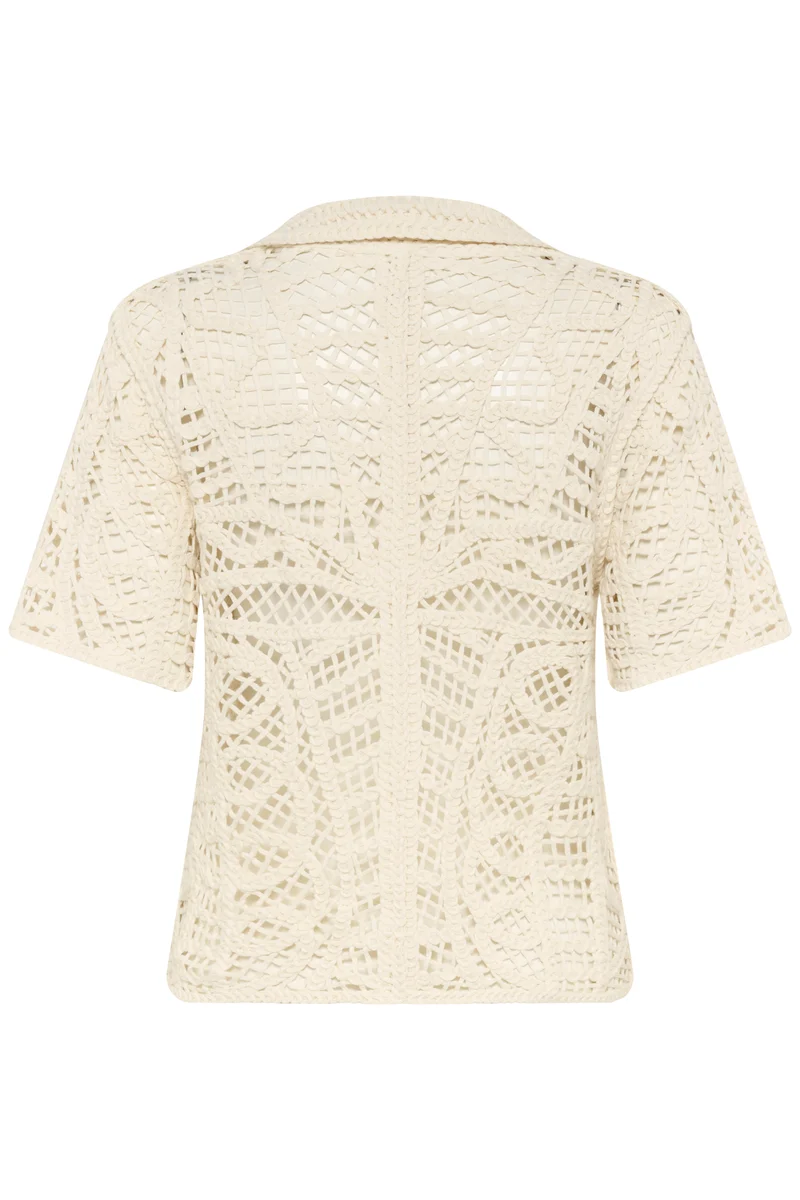 Tricot polo ajouré Anamy