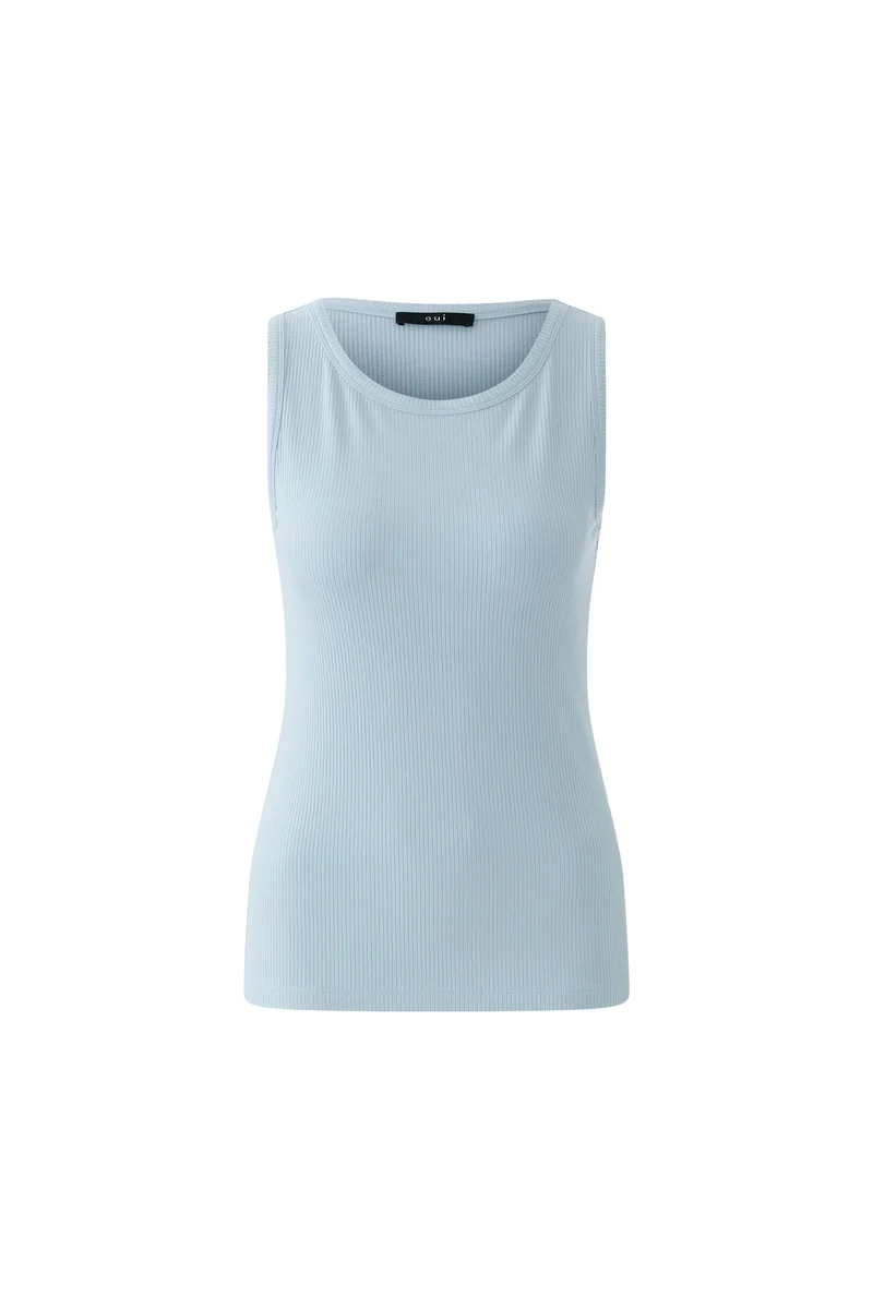 Camisole côtelée avec col rond Filiz