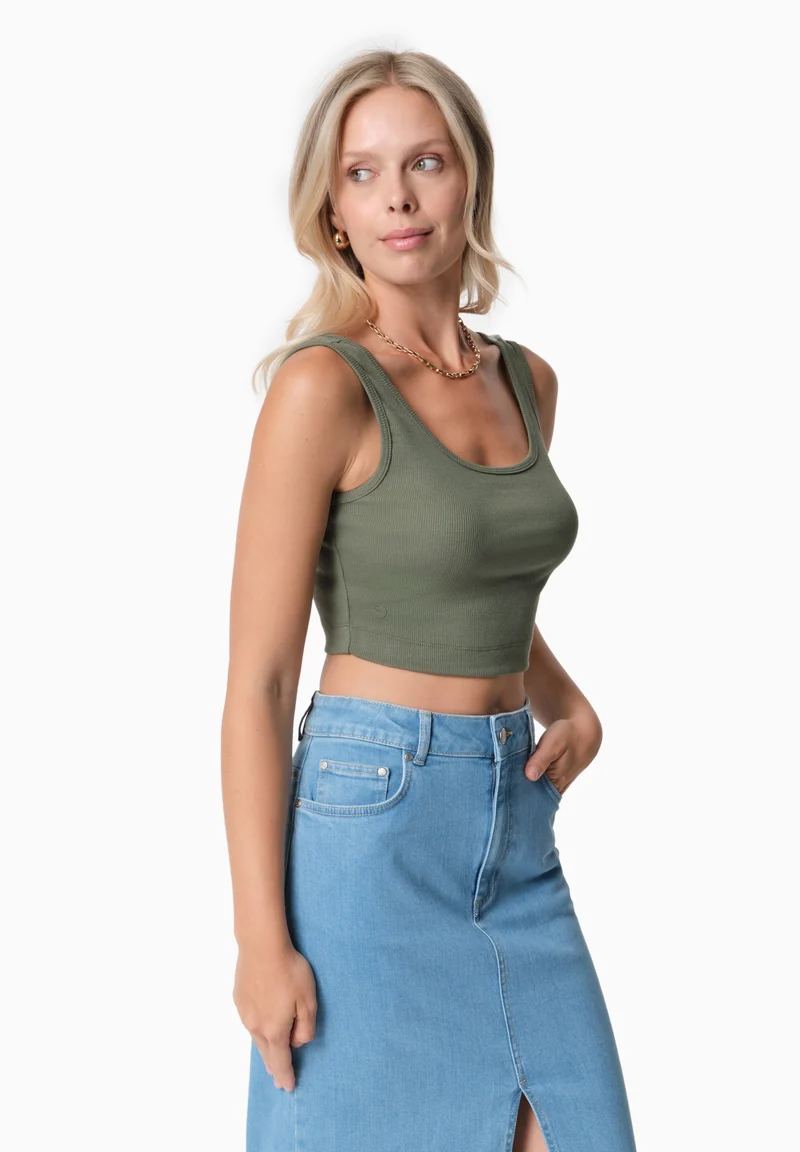 IRISS | Ripp-Crop-Top aus TENCEL™ Modal und Bio-Baumwolle