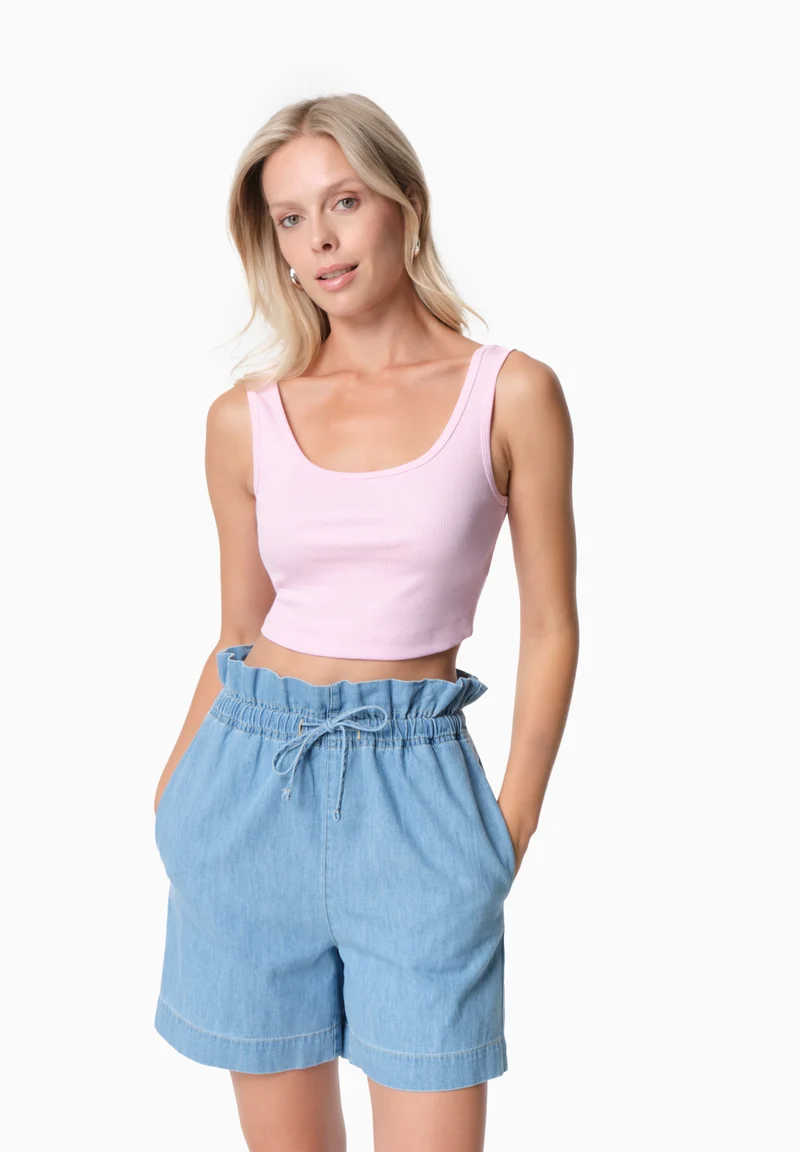 IRISS | Ripp-Crop-Top aus TENCEL™ Modal und Bio-Baumwolle