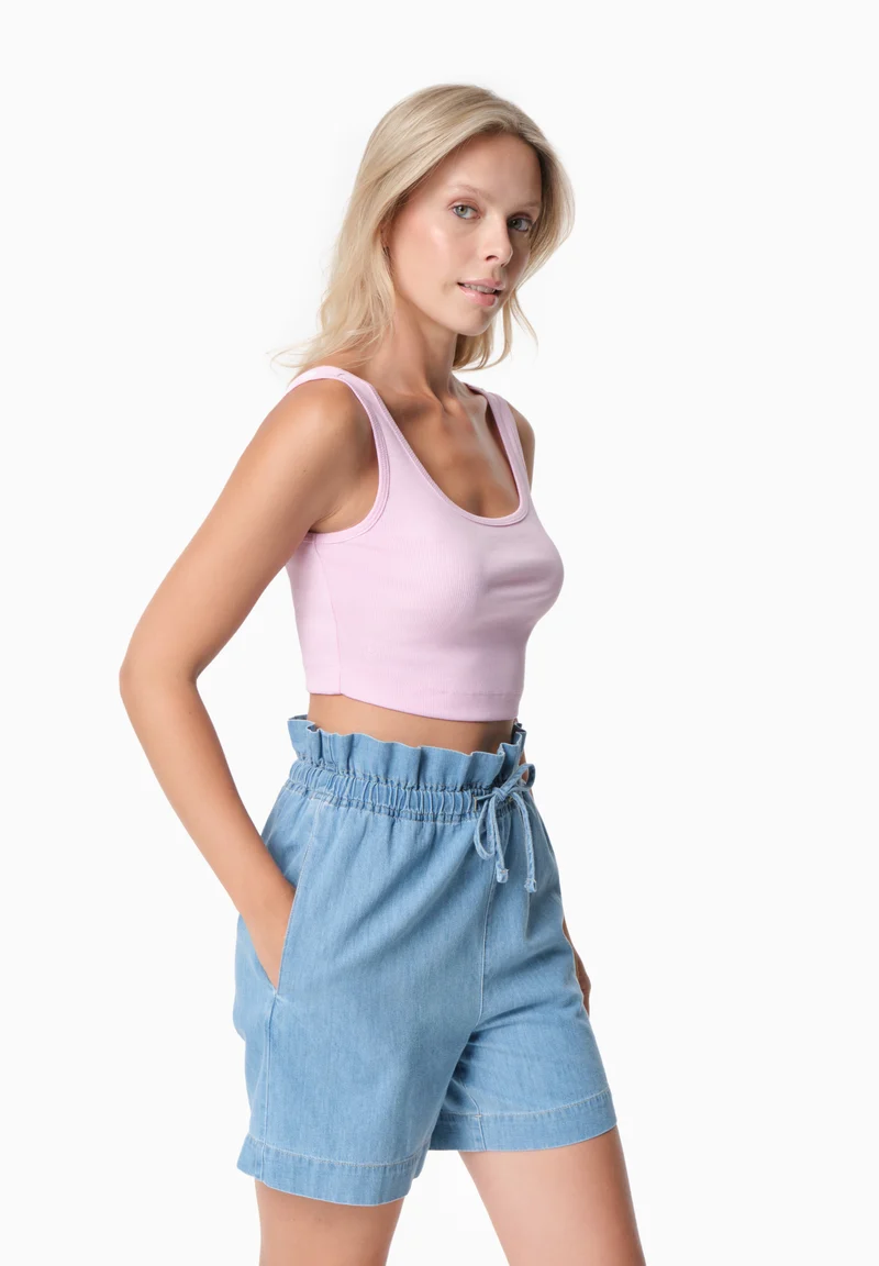 IRISS | Ripp-Crop-Top aus TENCEL™ Modal und Bio-Baumwolle
