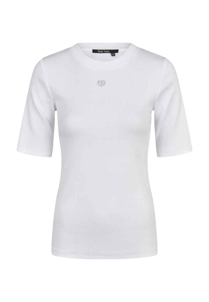 T-shirt à col rond avec logo cœur