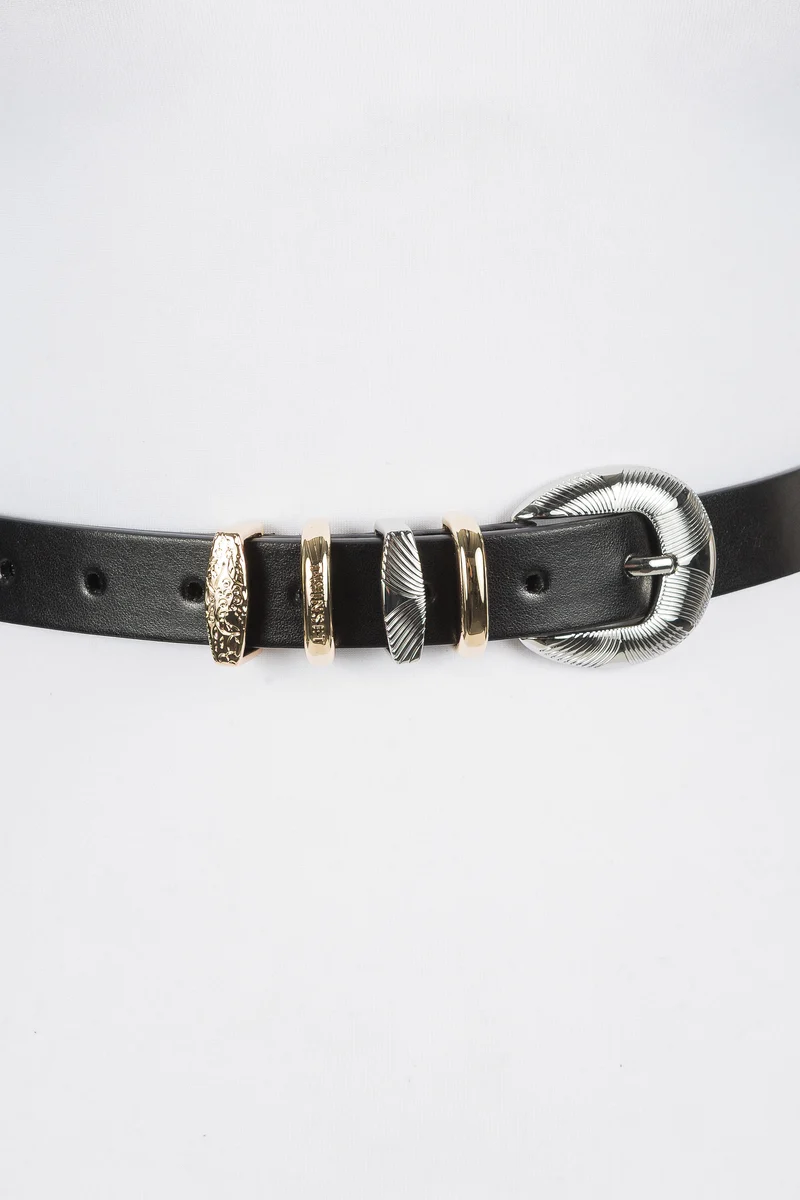 Ceinture de style western à passants décoratifs
