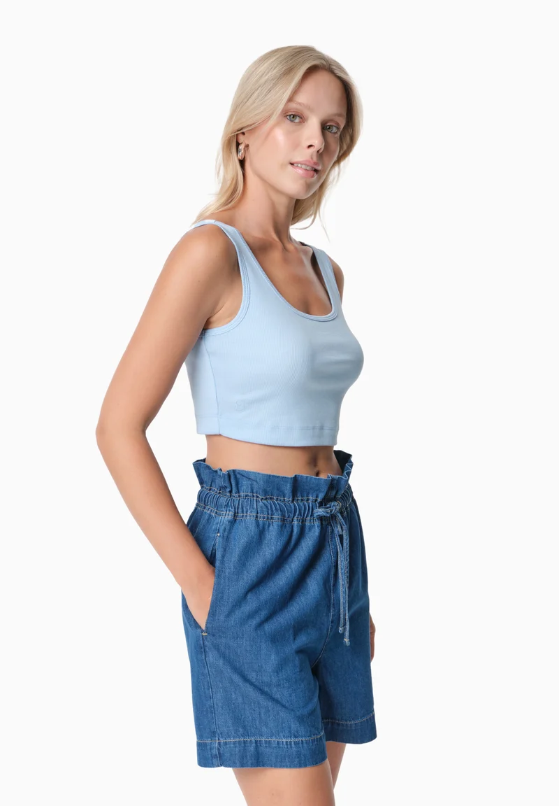 IRISS | Ripp-Crop-Top aus TENCEL™ Modal und Bio-Baumwolle