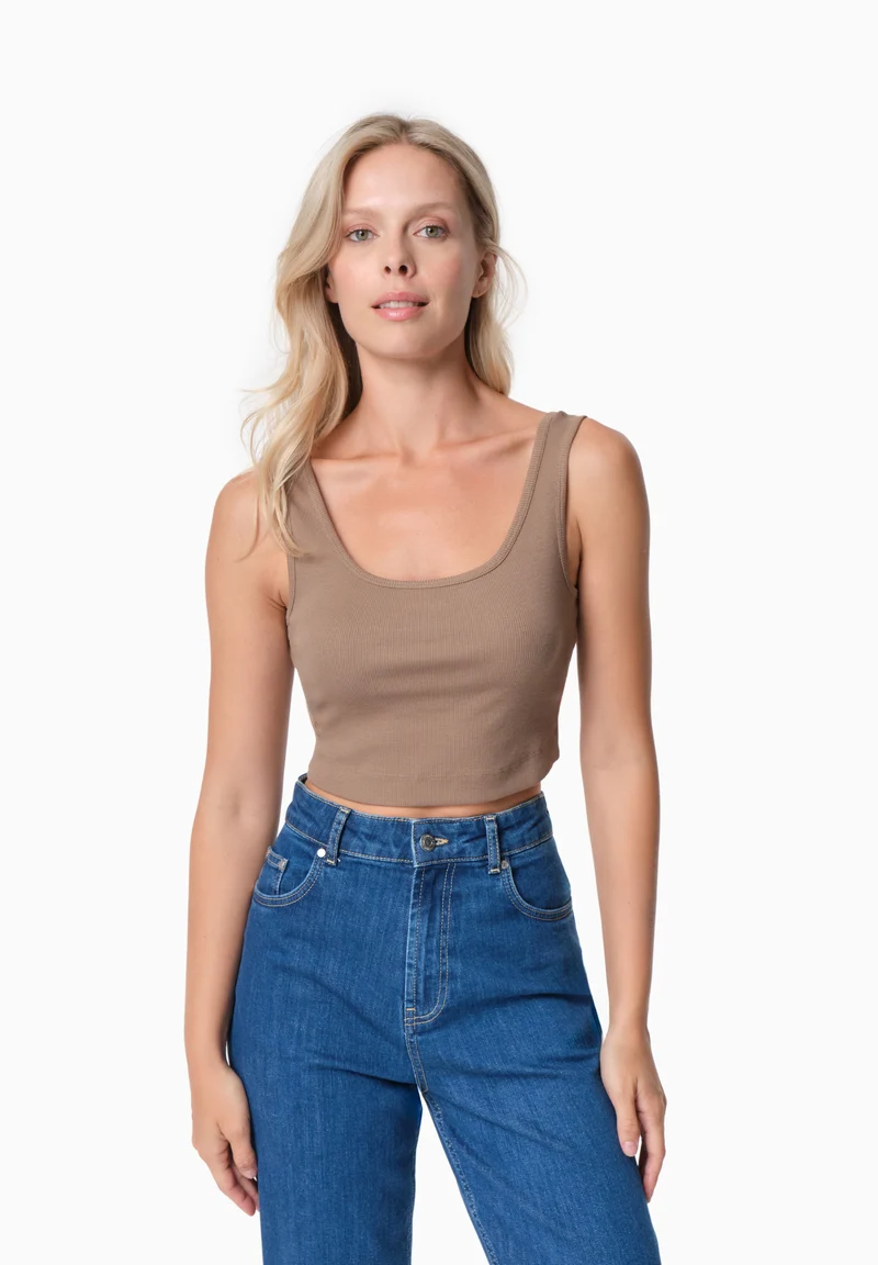 IRISS | Ripp-Crop-Top aus TENCEL™ Modal und Bio-Baumwolle
