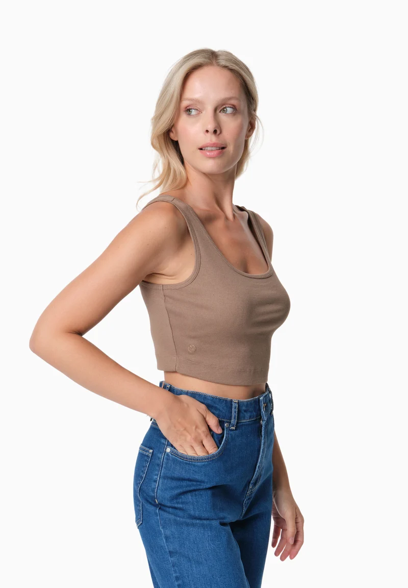 IRISS | Ripp-Crop-Top aus TENCEL™ Modal und Bio-Baumwolle