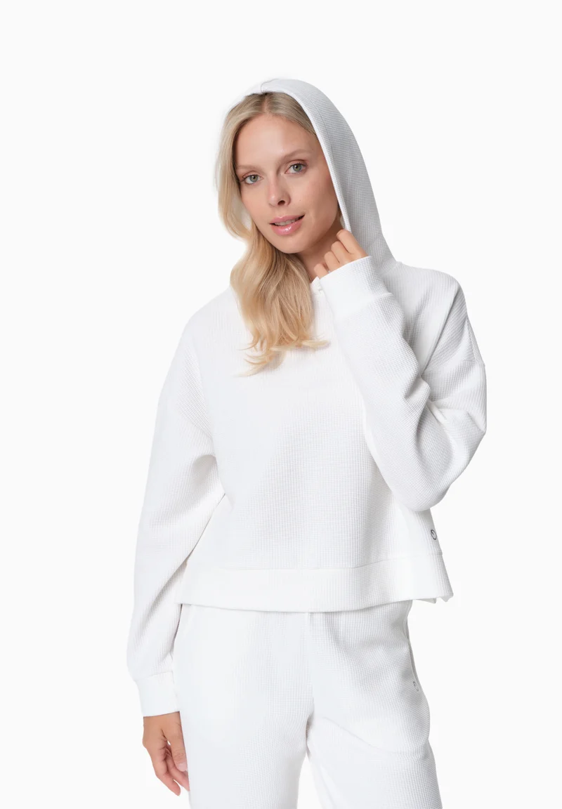 HANNA | Waffel Hoodie aus Bio-Baumwolle und recyceltem Polyester