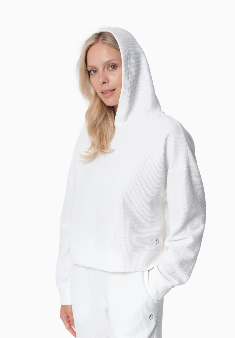 HANNA | Waffel Hoodie aus Bio-Baumwolle und recyceltem Polyester