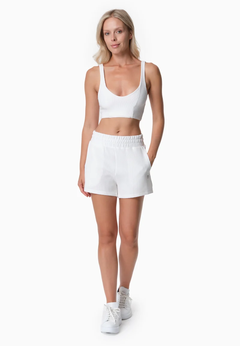 BELLA | Waffel Crop Top aus Bio-Baumwolle und recyceltem Polyester