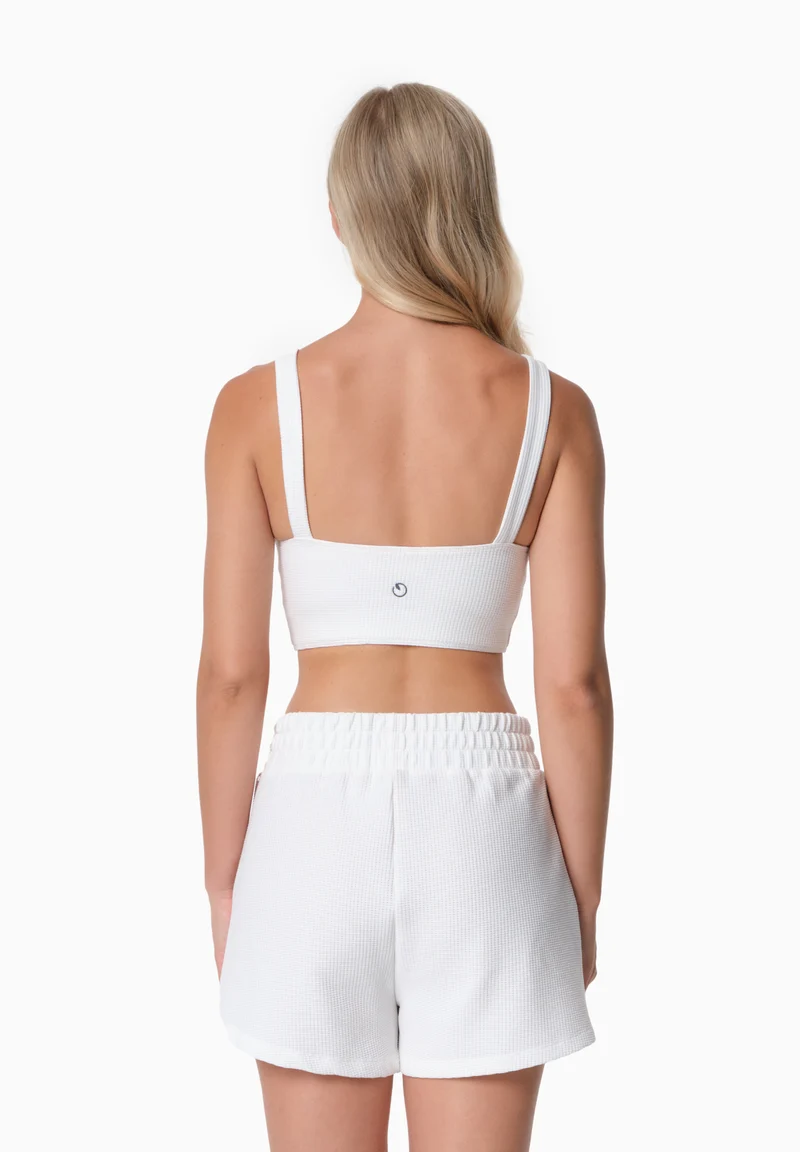 BELLA | Waffel Crop Top aus Bio-Baumwolle und recyceltem Polyester