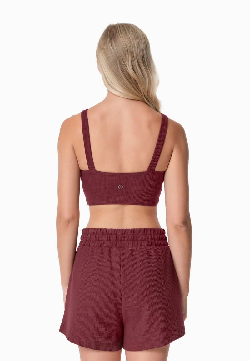 BELLA | Waffel Crop Top aus Bio-Baumwolle und recyceltem Polyester