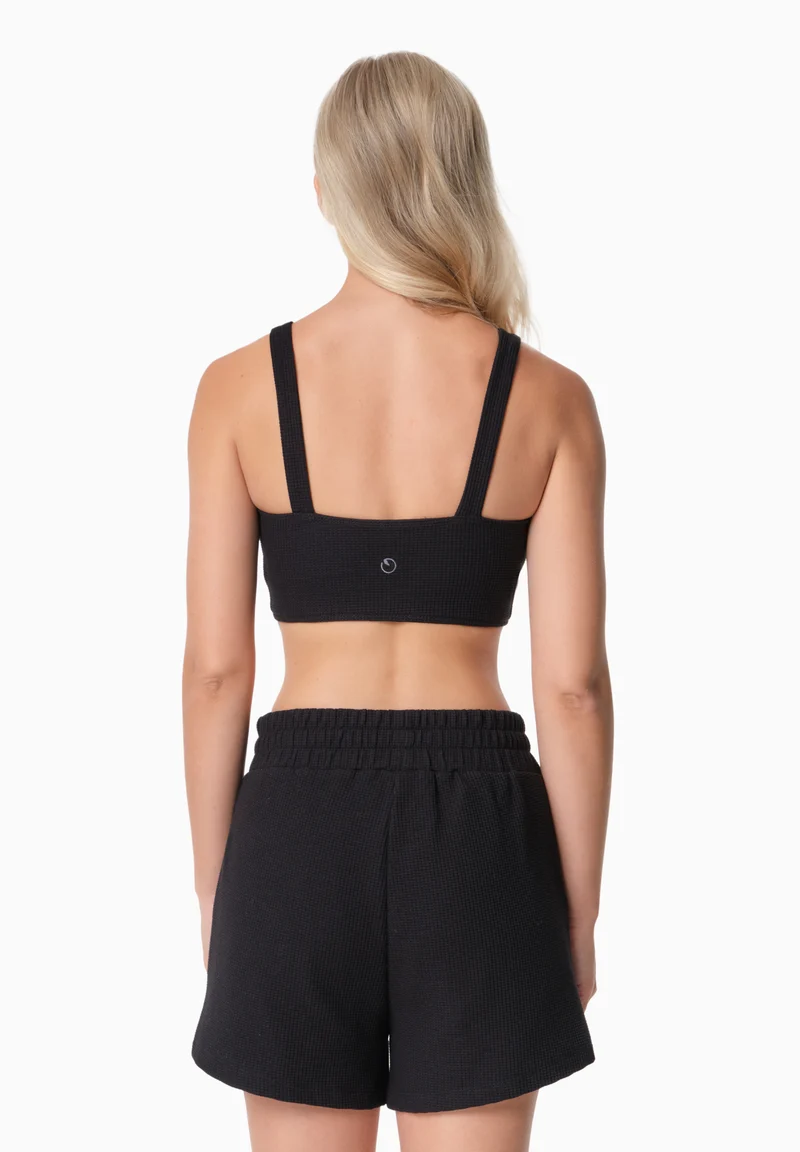 BELLA | Waffel Crop Top aus Bio-Baumwolle und recyceltem Polyester