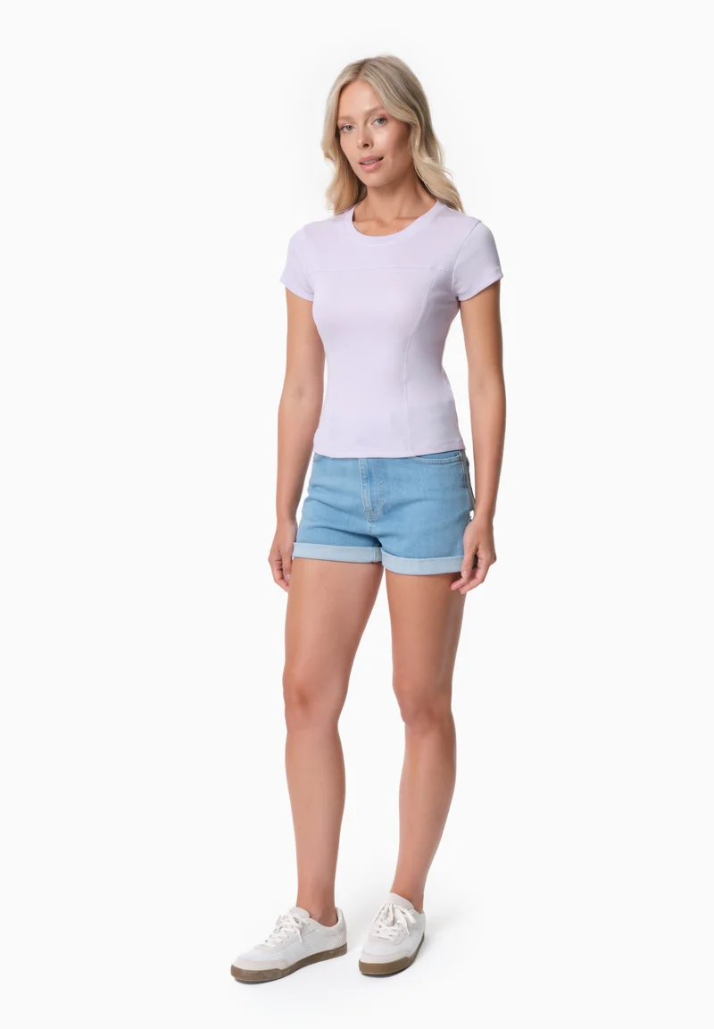 TILLDA | Rib T-Shirt aus TENCEL™ Modal und Bio-Baumwolle