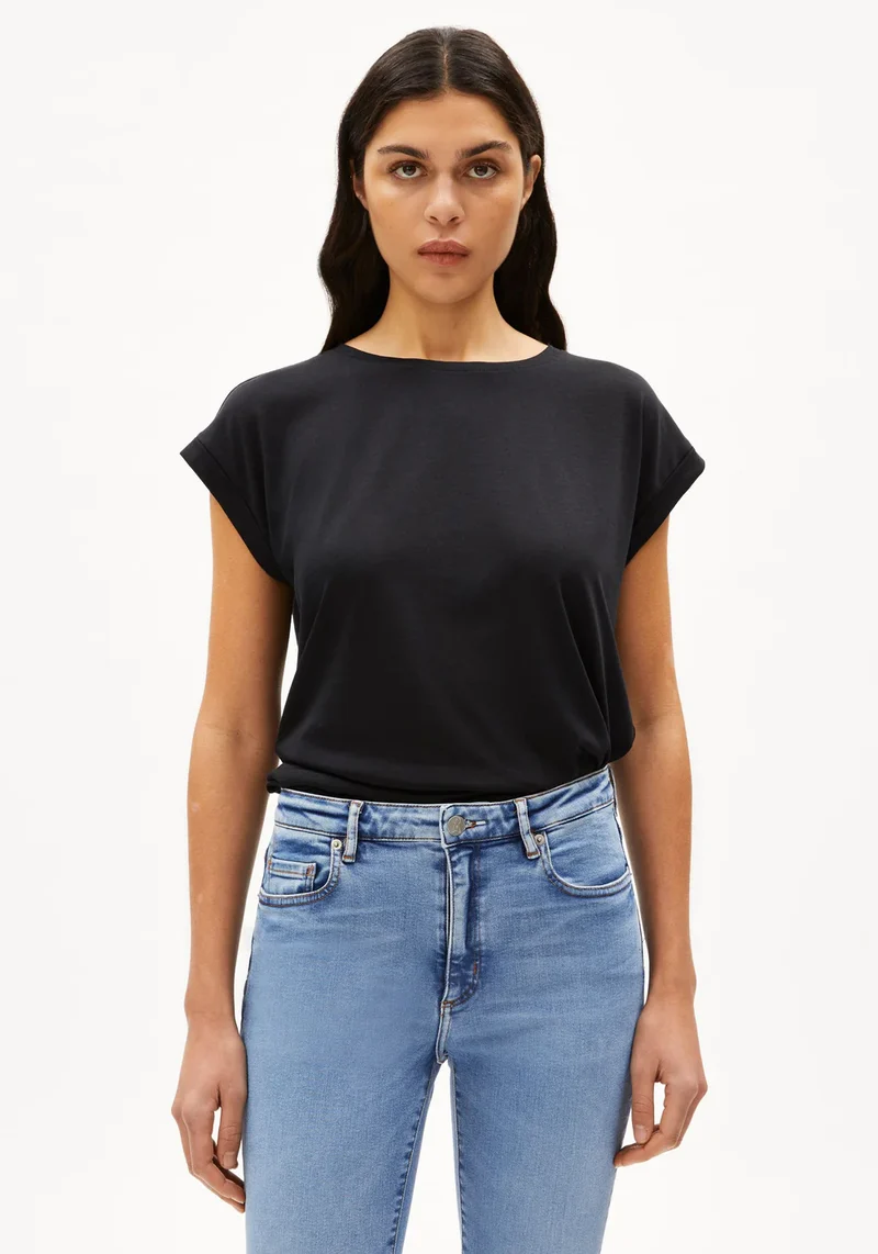 T-shirt à mancherons et revers Jilaana