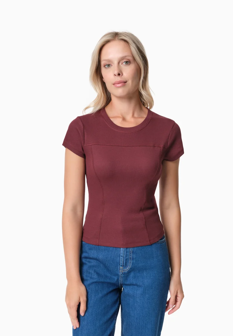 TILLDA | Rib T-Shirt aus TENCEL™ Modal und Bio-Baumwolle