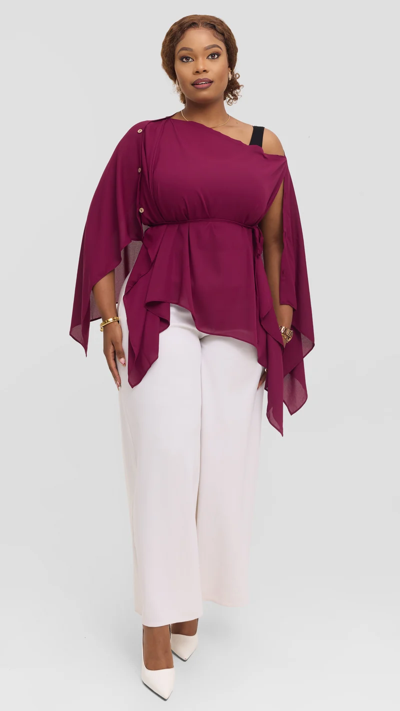 Vivo Multiway Cover Up in Chiffon - Mulberry