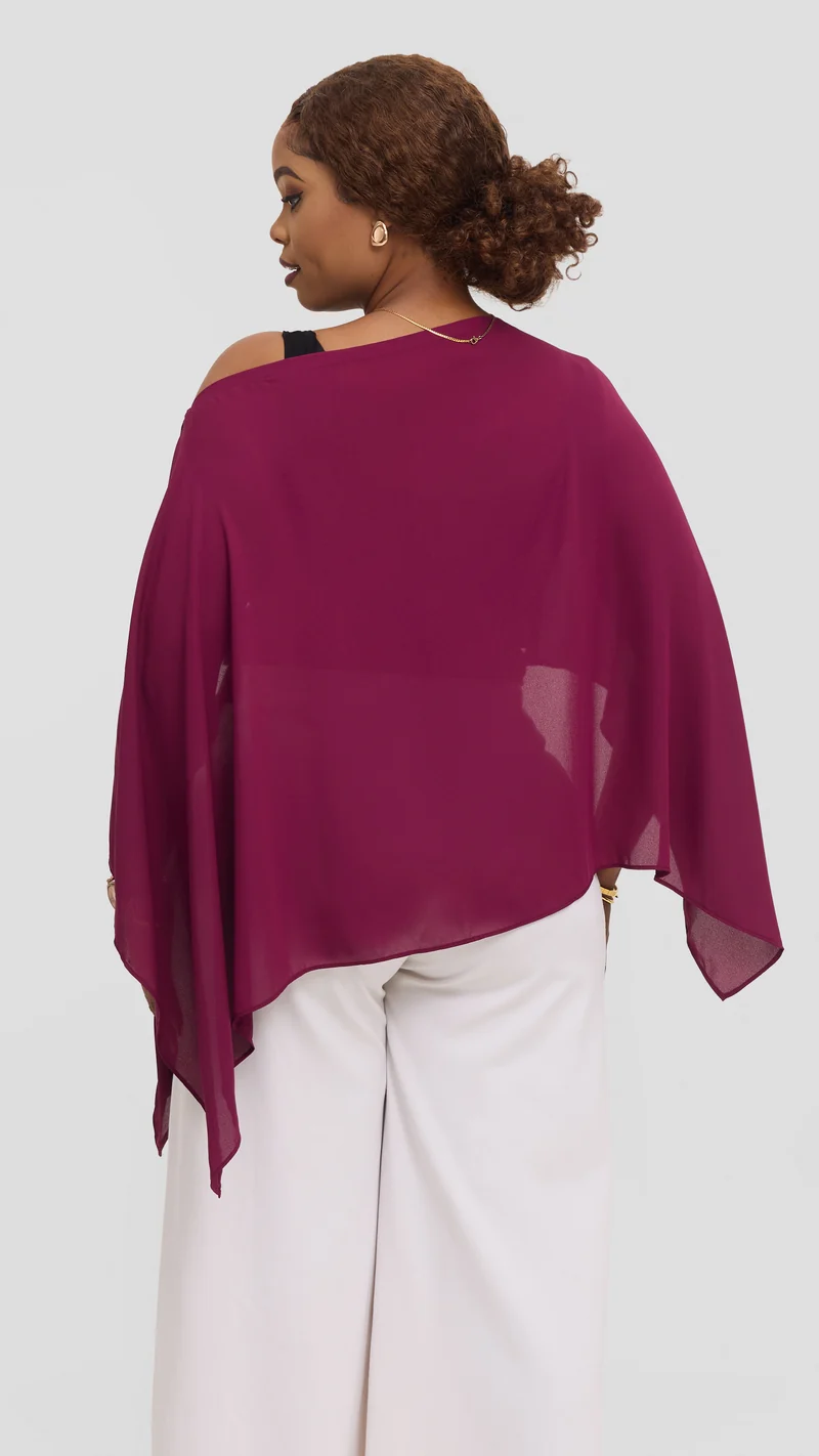 Vivo Multiway Cover Up in Chiffon - Mulberry