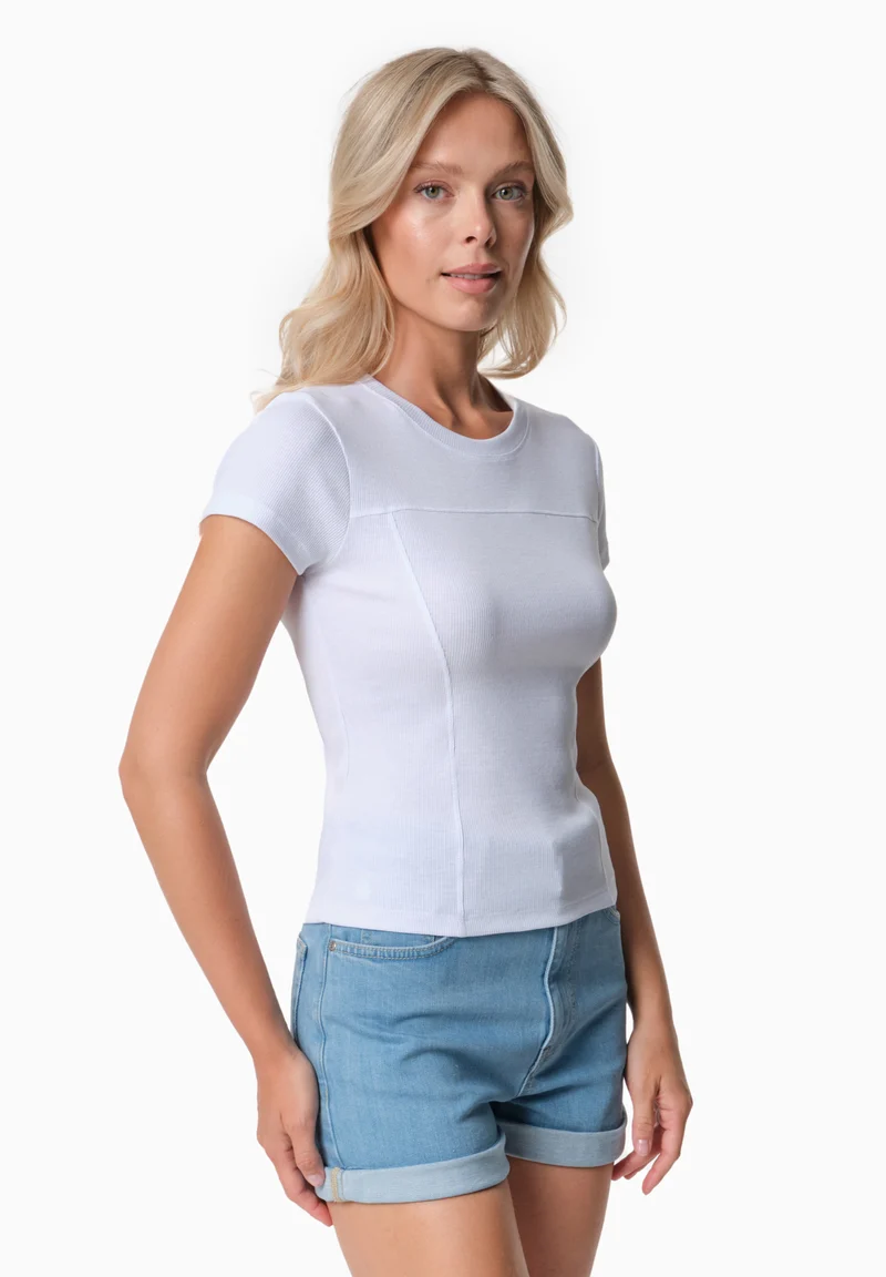 TILLDA | Rib T-Shirt aus TENCEL™ Modal und Bio-Baumwolle