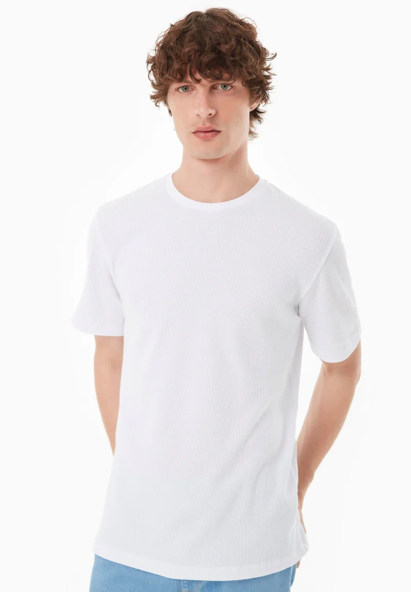 Waffel T-Shirt aus Bio-Baumwolle
