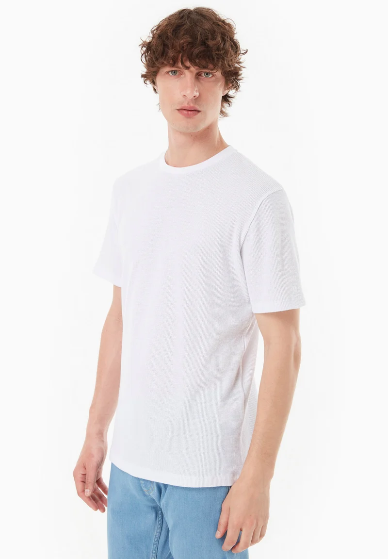 Waffel T-Shirt aus Bio-Baumwolle