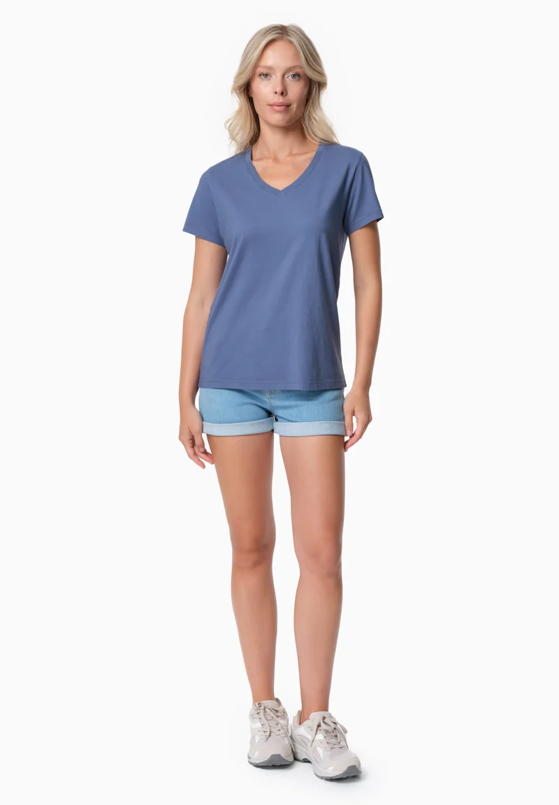 TESSA | Basic T-Shirt aus Bio-Baumwolle mit V-Ausschnitt