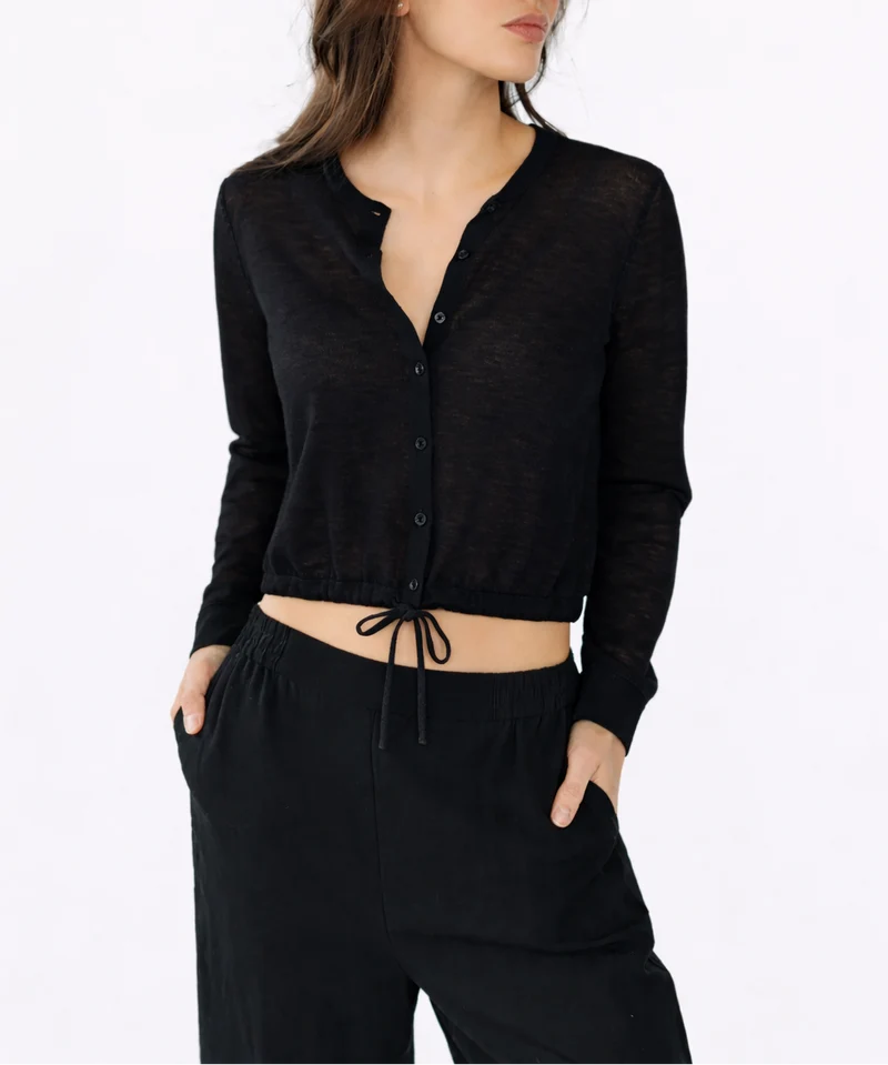 Cardigan élégance en tricot fin - Drew