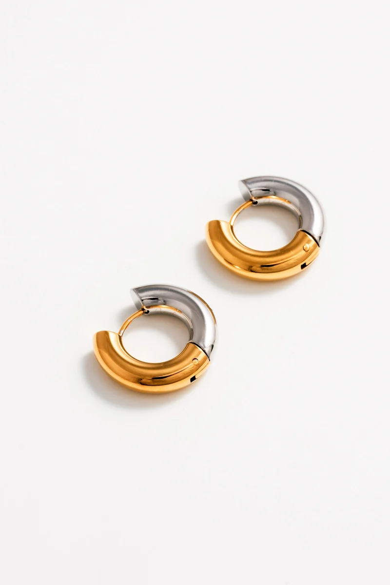 Boucles d'oreilles anneaux Electrum