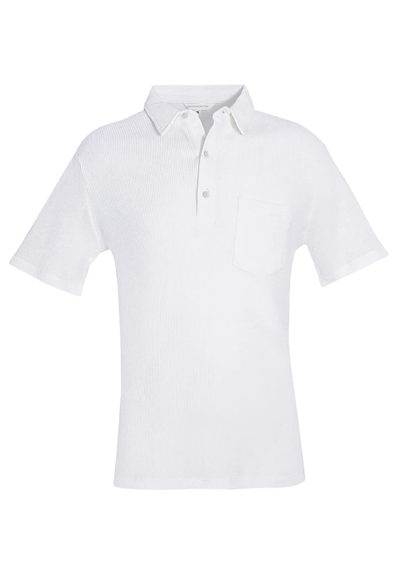 Poloshirt aus Bio-Baumwolle mit Waffelstruktur