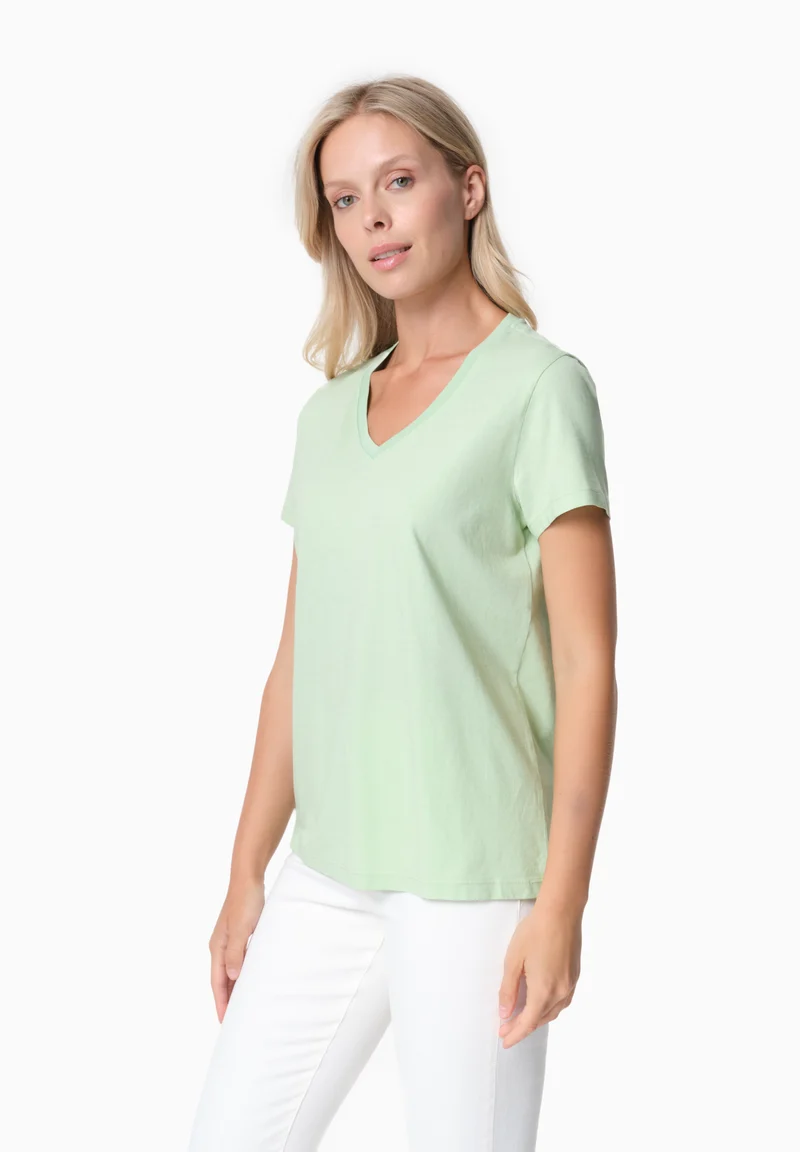 TESSA | Basic T-Shirt aus Bio-Baumwolle mit V-Ausschnitt