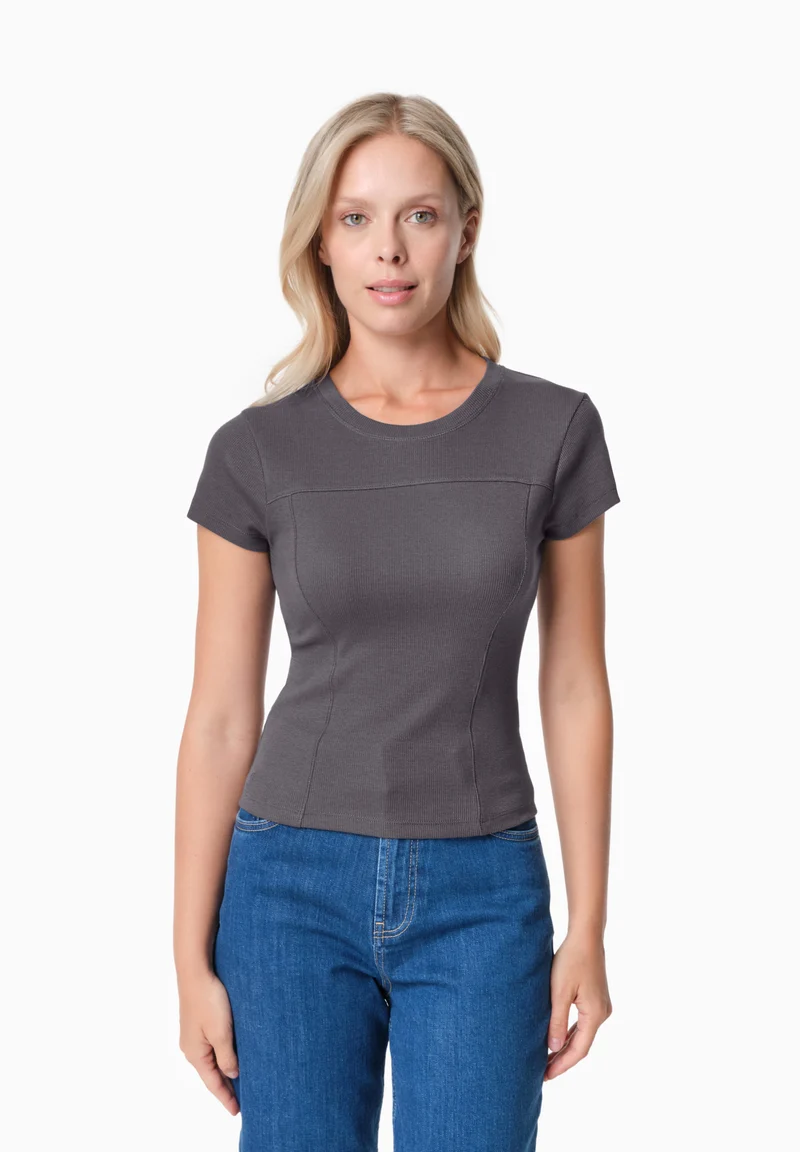 TILLDA | Rib T-Shirt aus TENCEL™ Modal und Bio-Baumwolle