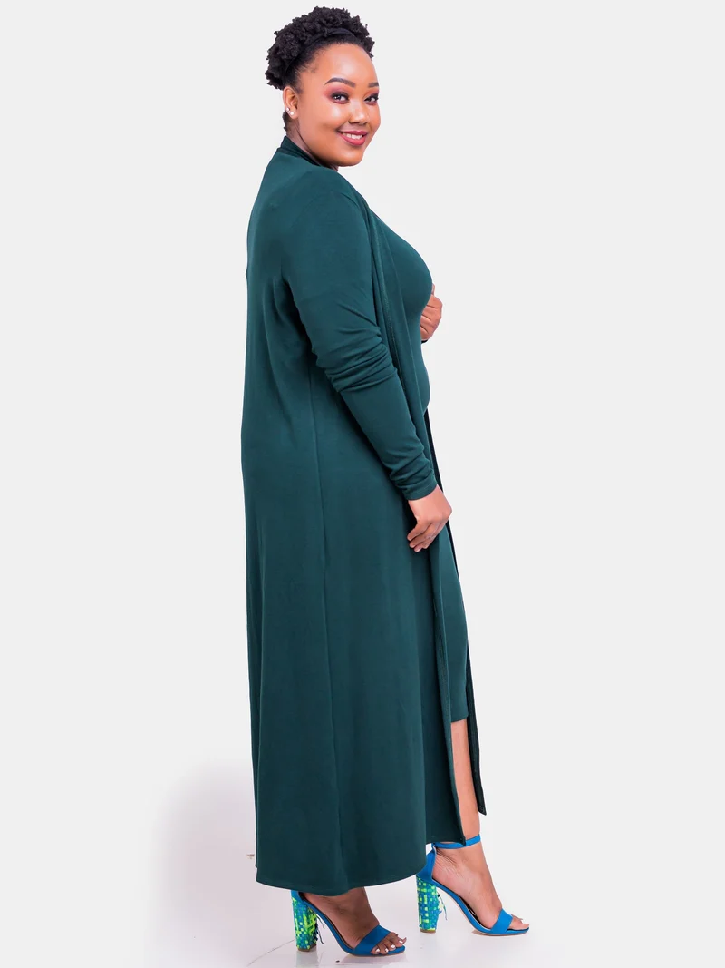 Vivo Basic Leila Maxi Waterfall in Jersey - Dark Green