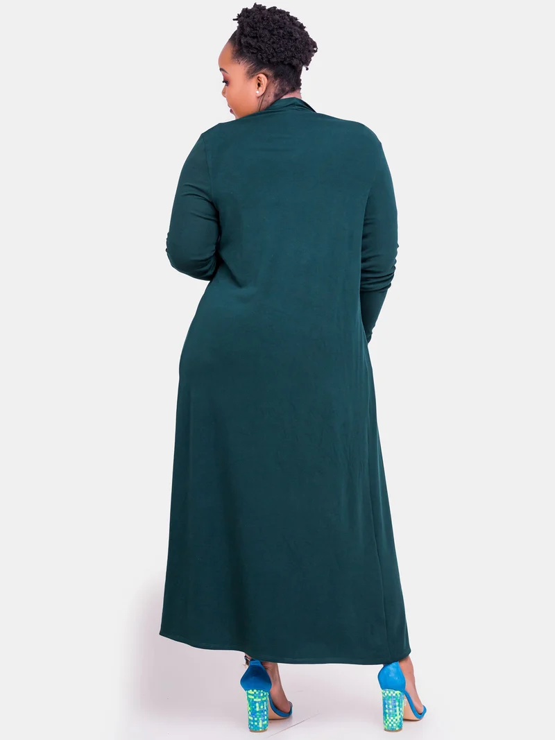 Vivo Basic Leila Maxi Waterfall in Jersey - Dark Green