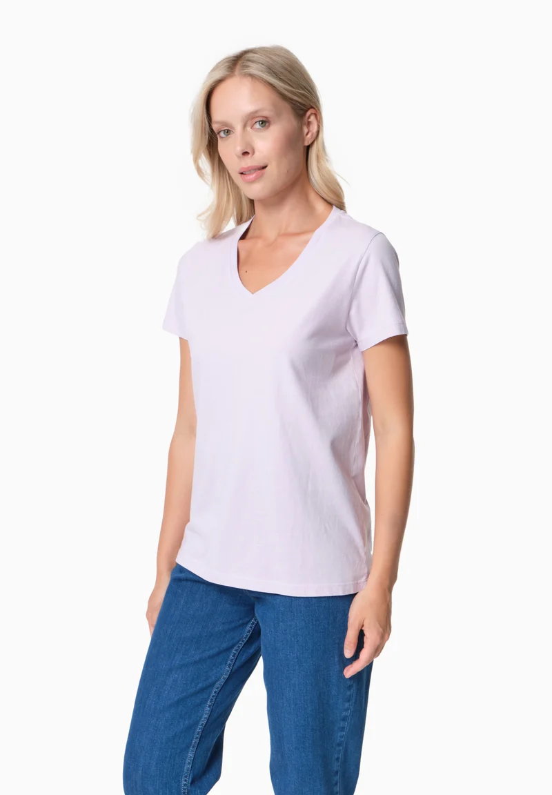 TESSA | Basic T-Shirt aus Bio-Baumwolle mit V-Ausschnitt