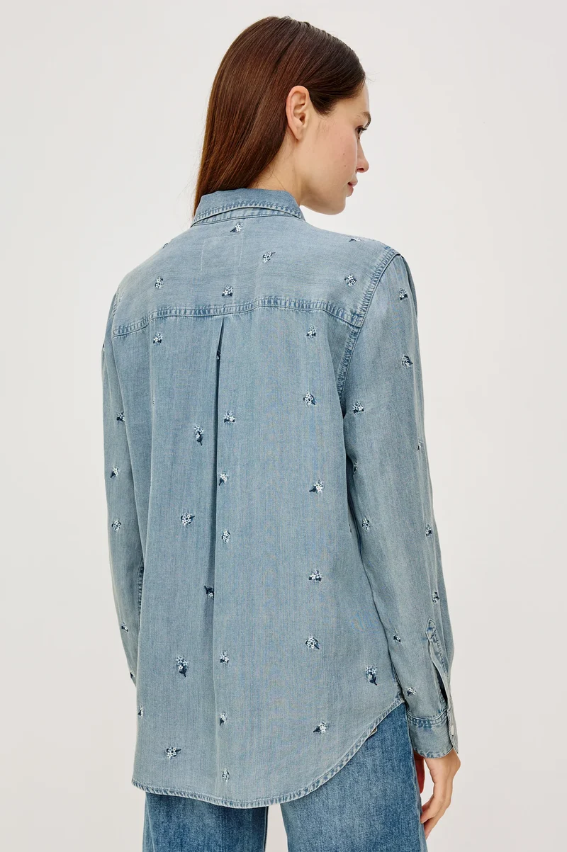 Chemise Ingrid à broderies florales