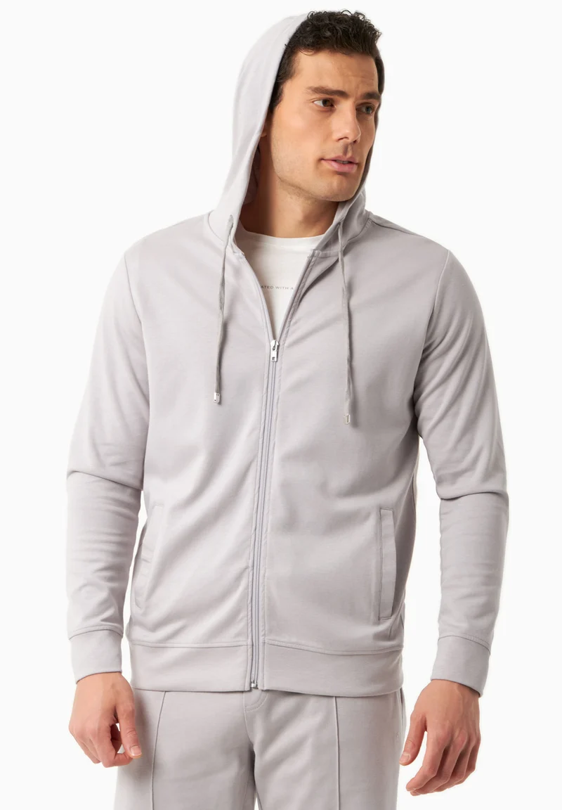 Sweatjacke aus TENCEL™ Modal und Bio-Baumwolle