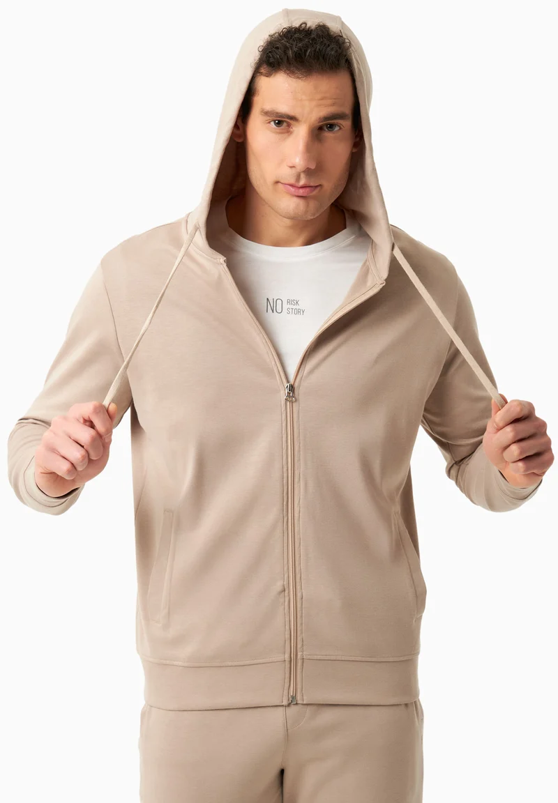 Sweatjacke aus TENCEL™ Modal und Bio-Baumwolle