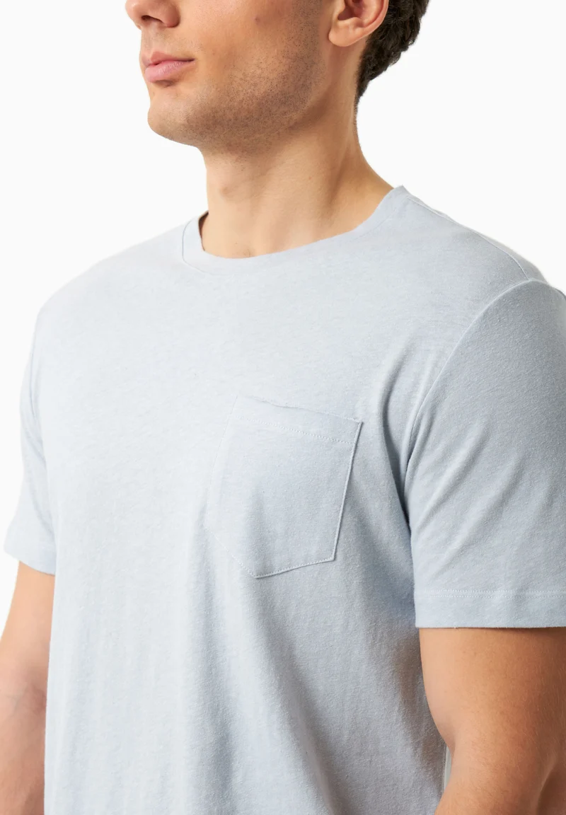 T-Shirt aus Bio-Baumwolle und Leinen