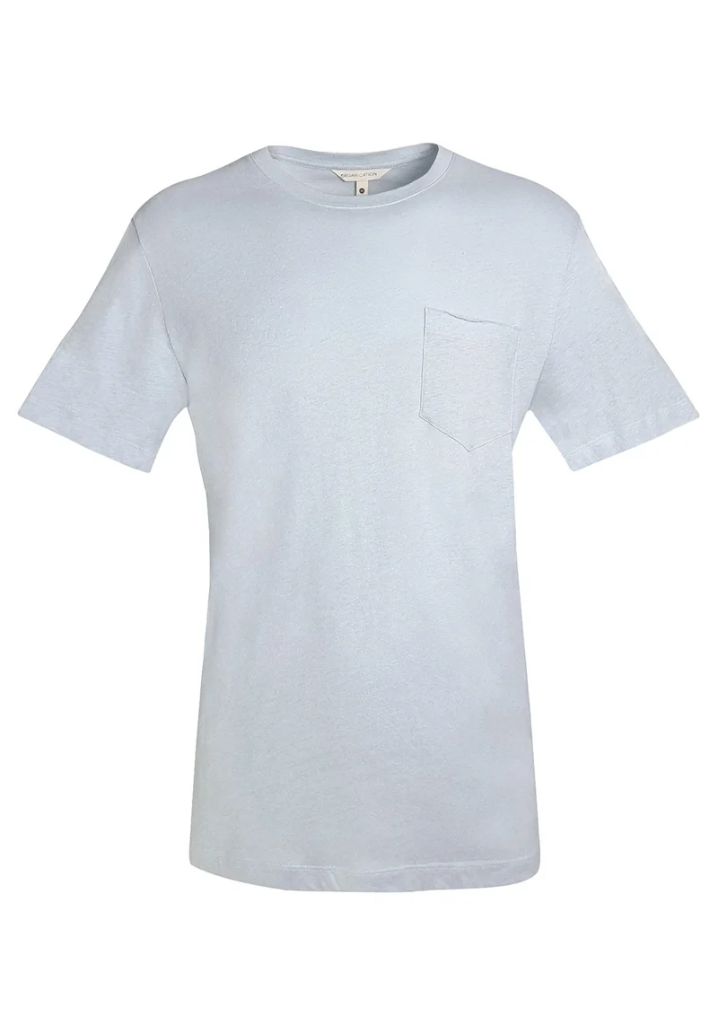 T-Shirt aus Bio-Baumwolle und Leinen